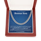 Bonus Son Gift Of Life Blue Cuban Link Chain