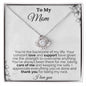 Mom Love And Support White Love Knot Necklace