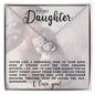 Daughter A Mother Superpower Love Knot Necklace