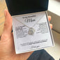 Mom My Hero White Love Knot Necklace