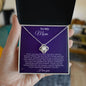 Mom First Love Violet Love Knot Necklace