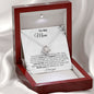 Mom Love And Support White Love Knot Necklace