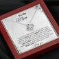 Mom Love And Support White Love Knot Necklace