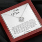 Mom First Love White Love Knot Necklace