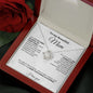 Mom My Hero White Love Knot Necklace