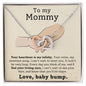 Mommy I Feel Your Loving Care Interlocking Hearts Necklace
