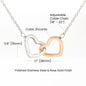 Mommy I Feel Your Loving Care Interlocking Hearts Necklace