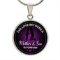 Love Mom & Son Circle Luxury Necklace
