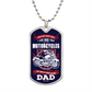Biker DAD daughter for dad Graphical Military Chain