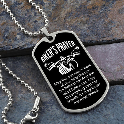 biker's prayer Graphical Military Chain