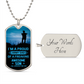 I'm a proud army dad Graphical Military Chain