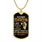Dad fishing daughter for dad Graphical Military Chain