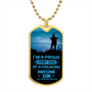 I'm a proud army dad Graphical Military Chain