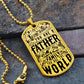 To the world fathers day Graphical Military Chain