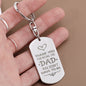 Thank you for being the dad - Engraved  Keychain