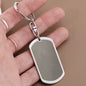 Engraved Dog Tag Keychain