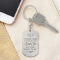 Thank you for being the dad - Engraved  Keychain