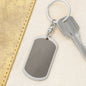 Engraved Dog Tag Keychain