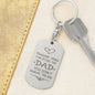 Thank you for being the dad - Engraved  Keychain