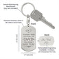 Thank you for being the dad - Engraved  Keychain