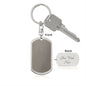 Engraved Dog Tag Keychain