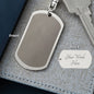 Engraved Dog Tag Keychain