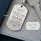 Thank you for being the dad - Engraved  Keychain