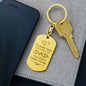 Thank you for being the dad - Engraved  Keychain