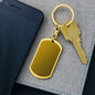 Engraved Dog Tag Keychain