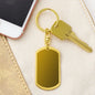 Engraved Dog Tag Keychain