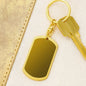 Engraved Dog Tag Keychain