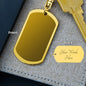 Engraved Dog Tag Keychain