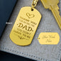 Thank you for being the dad - Engraved  Keychain