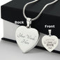 I Speak For Those Engraved Heart Necklace