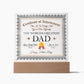 Worlds Greatest Dad Certificate - Acrylic Square