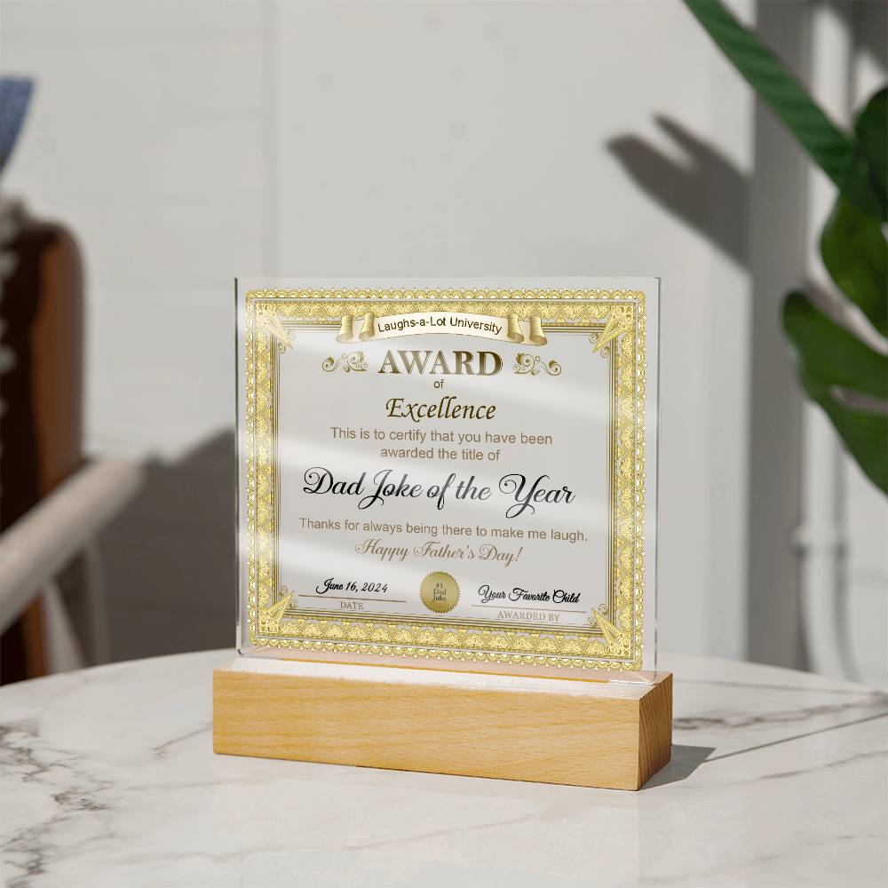 Dad Award of Excellence - Acrylic Square