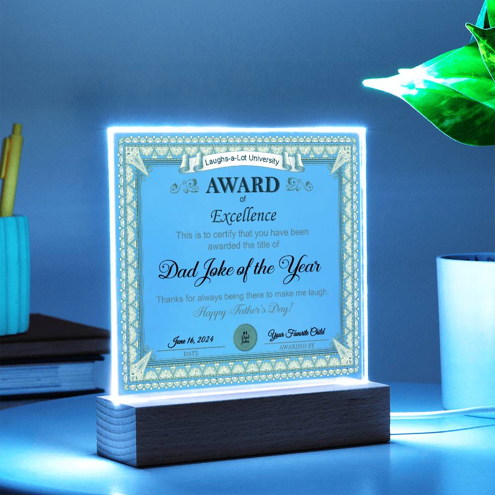 Dad Award of Excellence - Acrylic Square