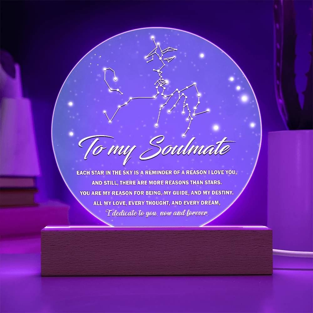 Gift For Soulmate - Dedicate To You Acrylic Circle