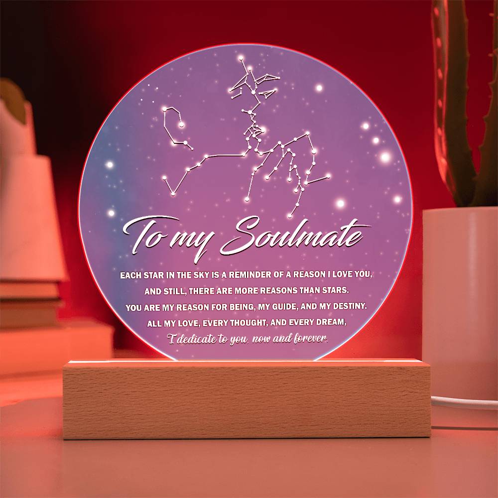 Gift For Soulmate - Dedicate To You Acrylic Circle