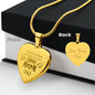 I Speak For Those Engraved Heart Necklace