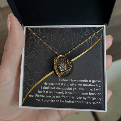 Sorry Turn Your Back Forever Love Necklace