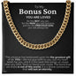 Bonus Son Will Last Eternity Black Cuban Link Chain