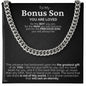 Bonus Son Will Last Eternity Black Cuban Link Chain