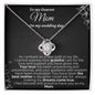 Mom Wedding New Path Black Love Knot Necklace
