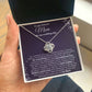 Mom Wedding New Journey Violet Love Knot Necklace