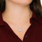 Mom Wedding New Journey Violet Love Knot Necklace