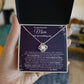 Mom Wedding New Journey Violet Love Knot Necklace