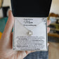 Mom Wedding New Journey White Love Knot Necklace