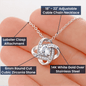 Mom Wedding New Path Black Love Knot Necklace