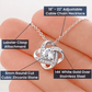 Mom Wedding New Journey Violet Love Knot Necklace